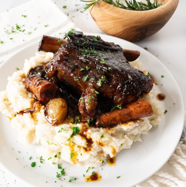 Veal Ribs with tapioca mash